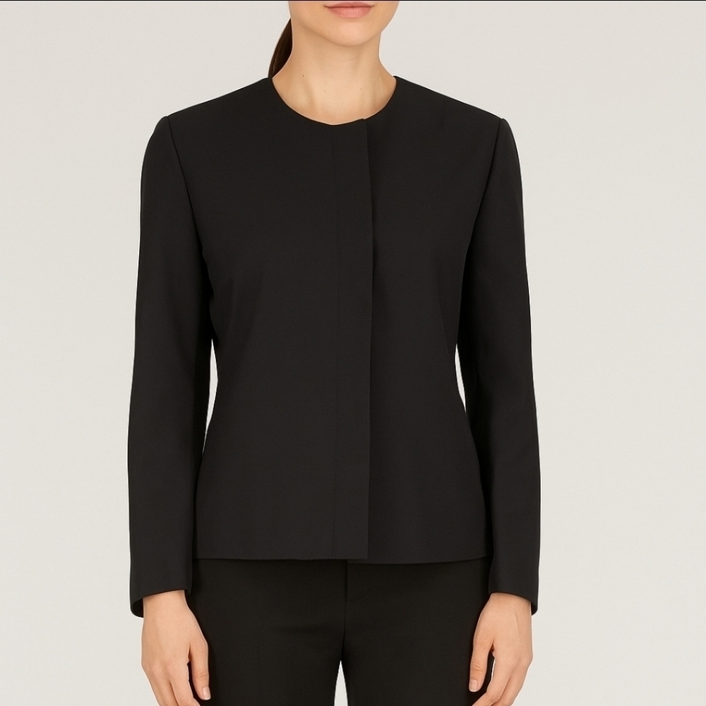 Prada Women’s Black Tailored Designer Blazer Jacket Full Zip 38